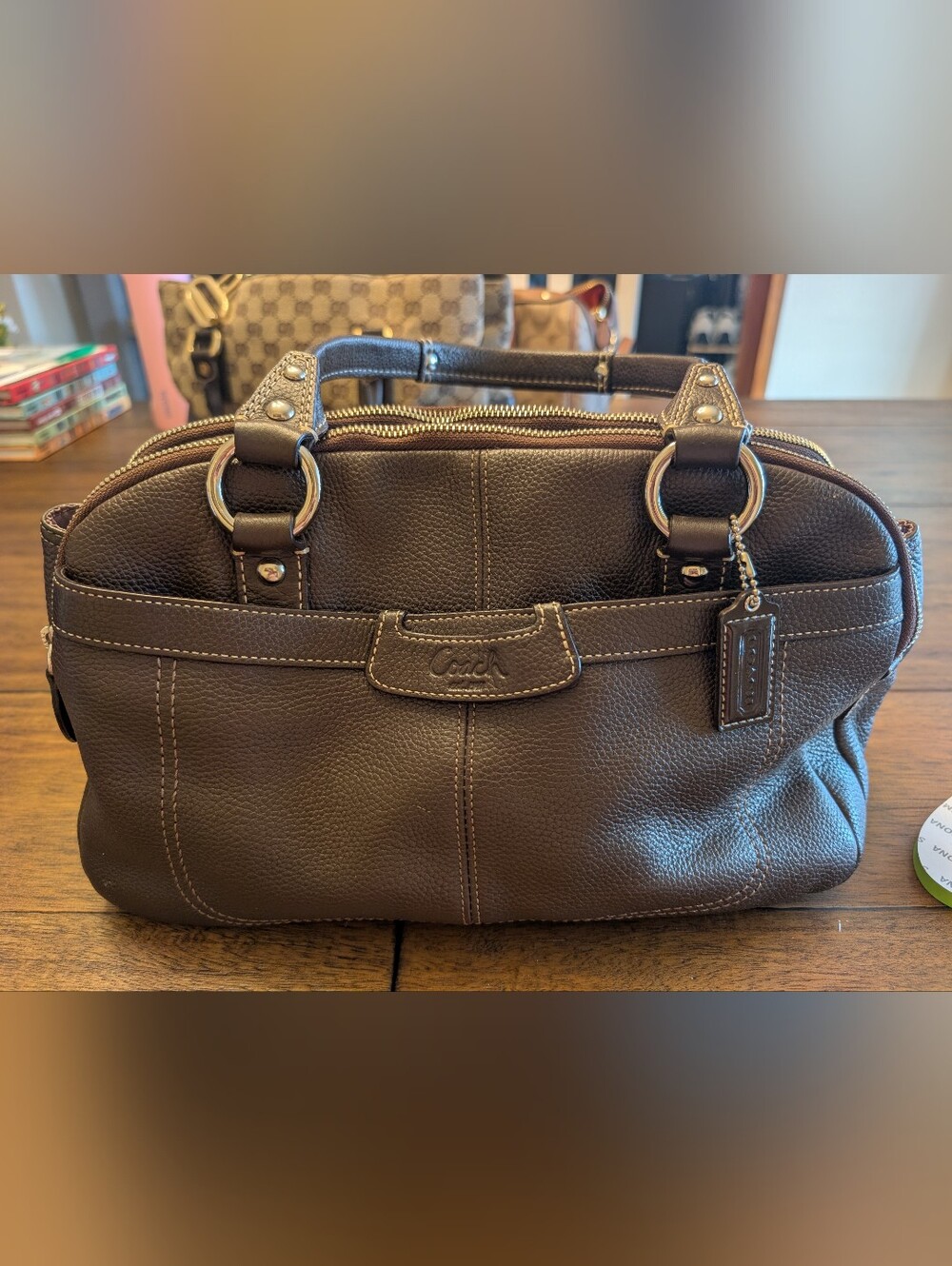 Vintage Coach Penelope Brown Leather Satchel